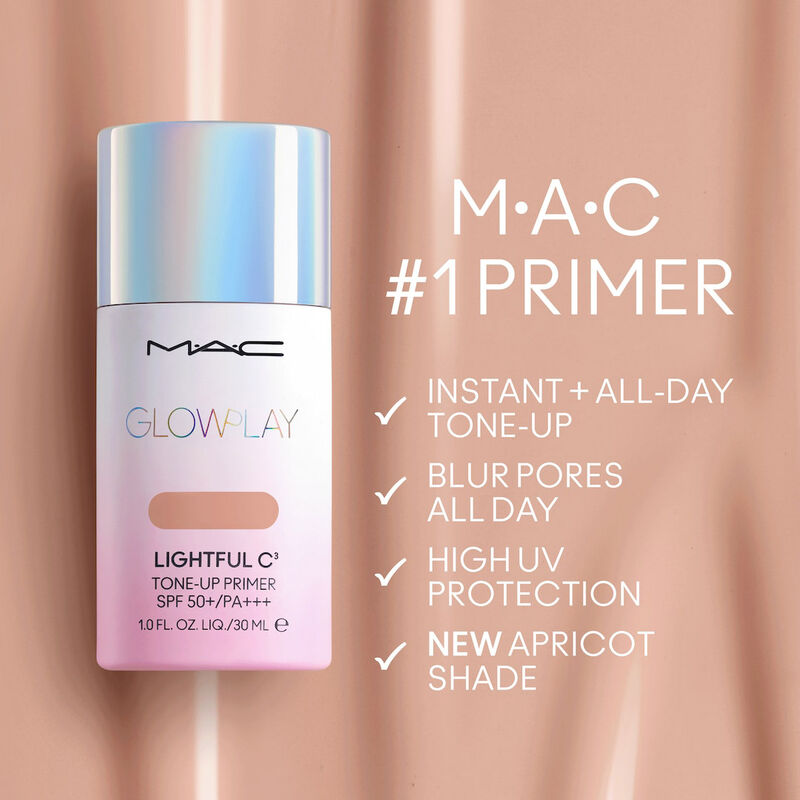 MAC Glow Play Lightful C3 Tone-Up Primer- Illuminating Apricot image number 2